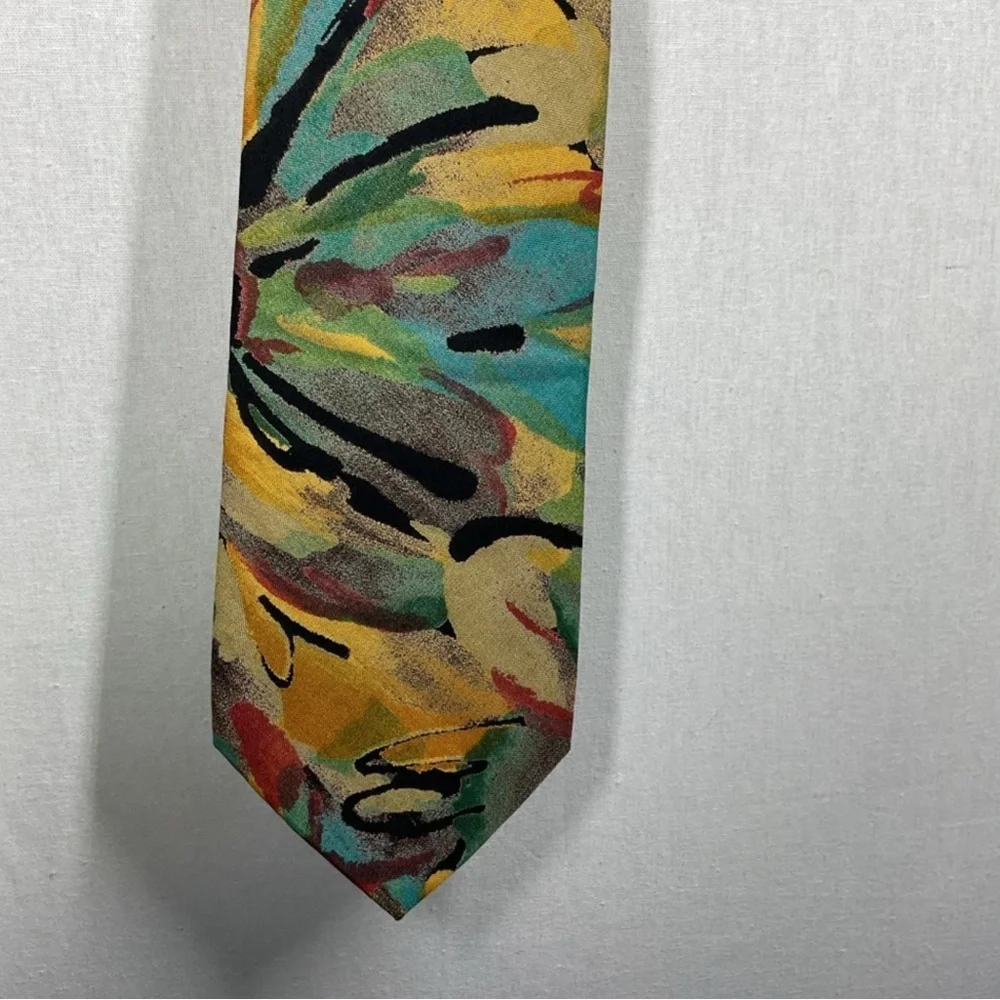 Nicola Paone Roma Abstract Artistic Boho Tie Silk?